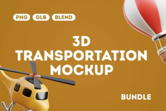 3D Transport Vehicle Icons Bundle: Elevate Your Creative Projects with Dynamic 3D Elements