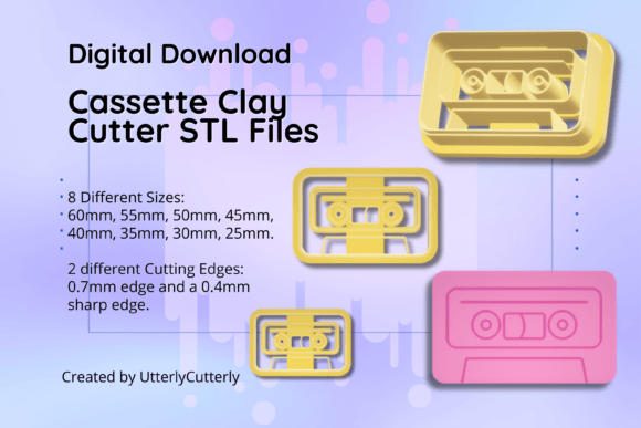 90s Retro Music Cassette Clay Cutters