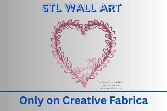 Adorable Caterpillar Heart Wall Art STL: A Perfect Addition to Your Décor