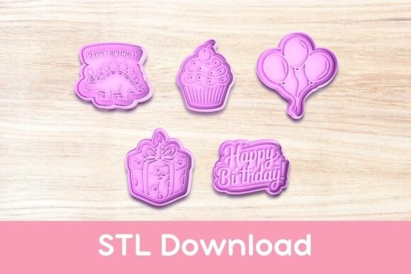 Birthday Pack 2: Cheerful Cookie Cutters and Stamps