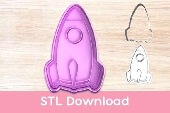 Blast Off with the Rocket Ship Cookie Cutter and Stamp STL