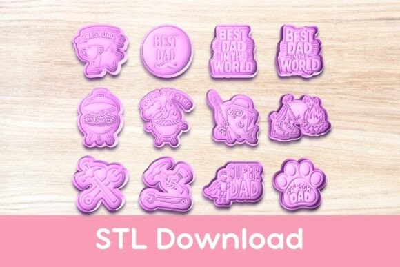 Celebrate Father's Day with the Best Large Pack Cookie Cutters and Stamp STLs