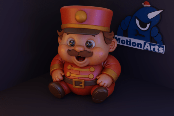 Chubby Sitting Nutcracker: A Charming Addition to Your 3D Christmas Decor