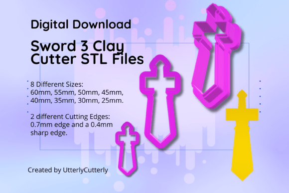 Discover Medieval Sword Clay Cutters in STL