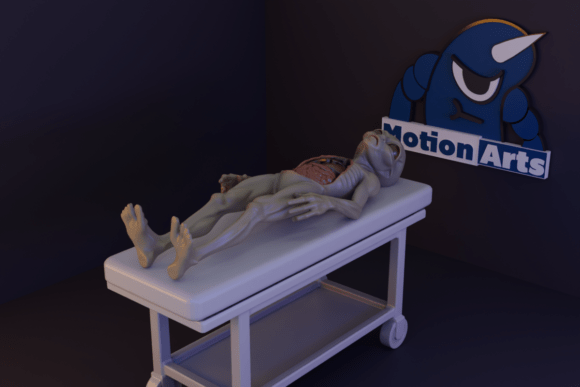 Discover the Lying Alien: A Unique 3D Model for Your Sci-Fi Projects
