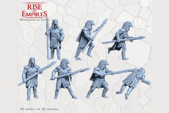 Discover the Mesoamerican Eagles Scout: A Unique 28mm Miniature Set