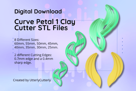 Discover the Versatile Curve Petal Clay Cutter STL