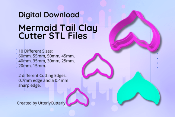 Discover the Versatile Mermaid Tail Clay Cutter STL File for Summer Crafting