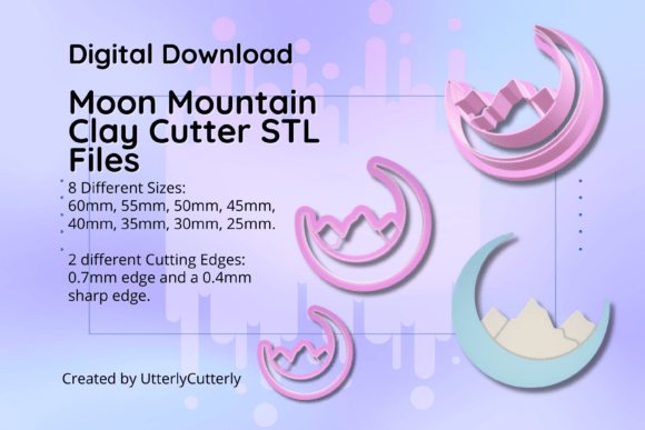 Discover the Versatility of Clay Cutter STL File Moon Mountain- Book: A Treasure for Crafters and Creators