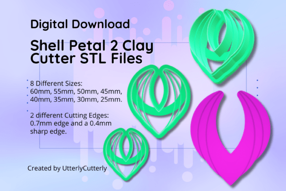 Discover the Versatility of Clay Cutter STL File Shell Petal 2- Eleg