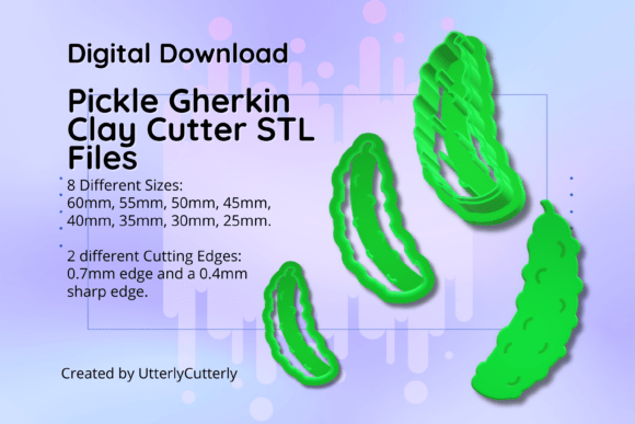 Exploring the Versatility of Clay Cutter STL File Pickle- Food Gherk