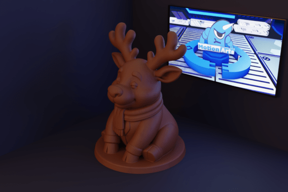 Santa's Reindeer: A Charming 3D Model for Your Christmas Collection