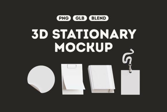 Stationery Mockup 3D Kit Pack 5: Elevate Your Branding and Office Projects