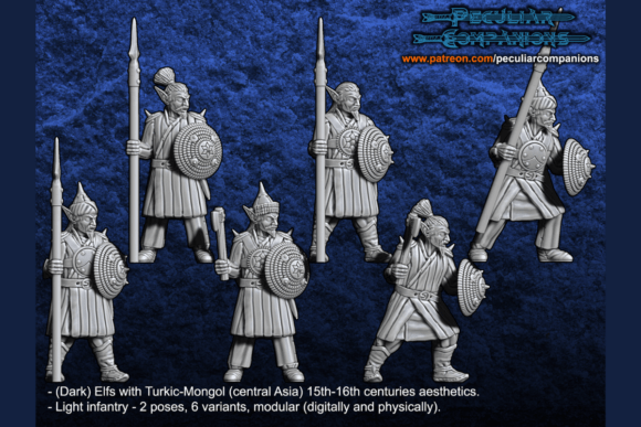 Turko-Mongol Dark Elfs - Light Infantry