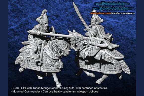 Turko-Mongol Dark Elfs - Mounted Commander