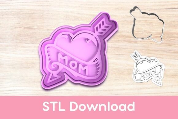 Unleash Creativity with Mom Tattoo Cookie Cutter and Stamp STL