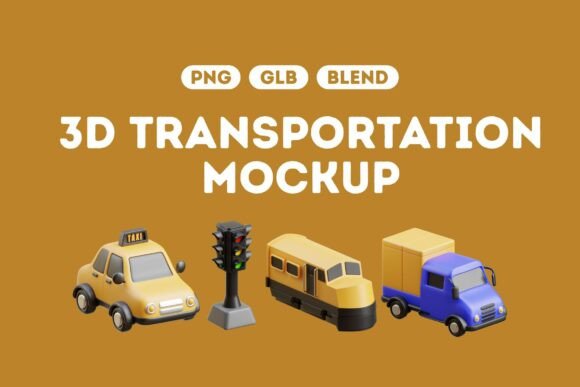 Unlocking Creativity with 3D Transport Vehicle Icons Set 05